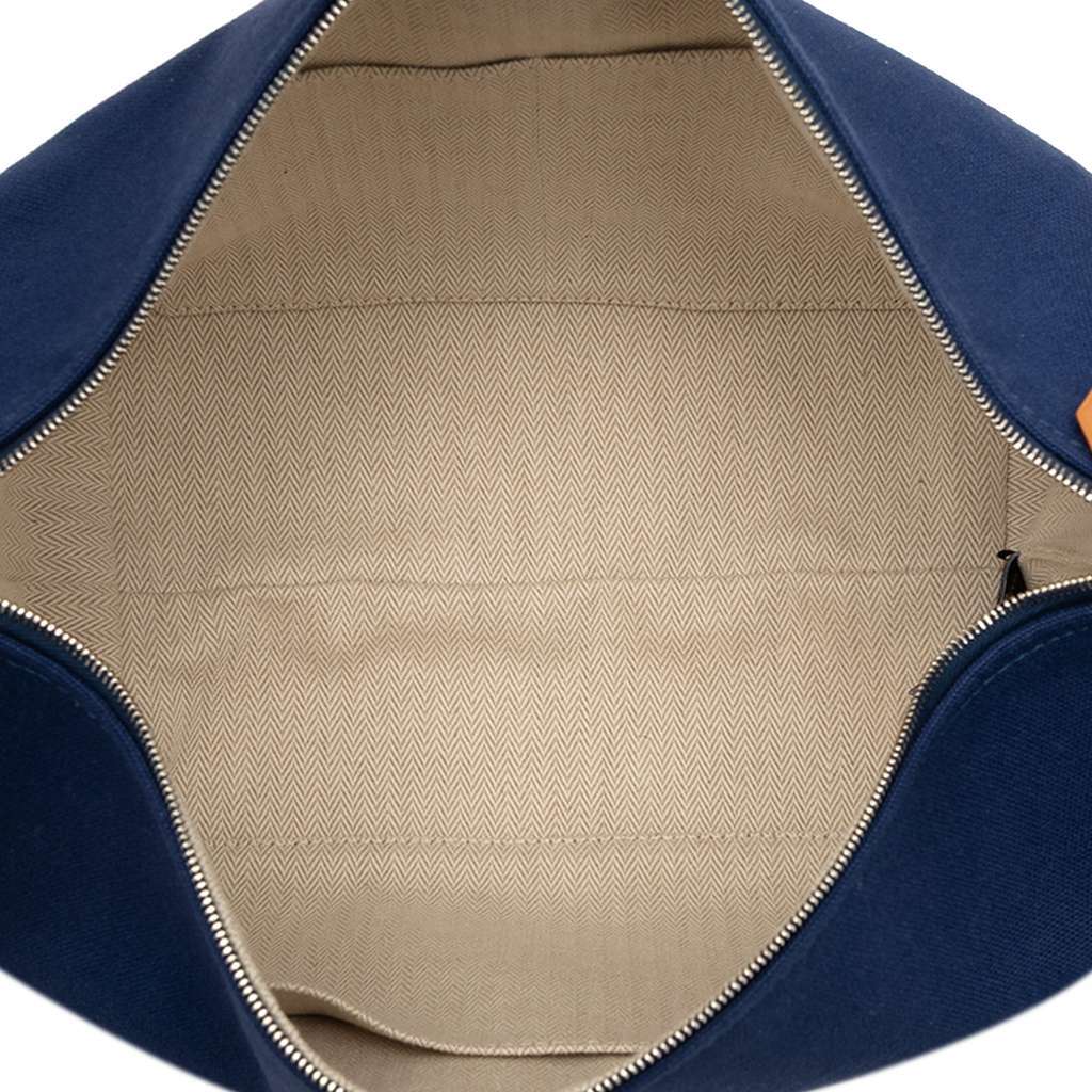 Hermès Large Toile Bride A Brac Case Blue Canvas Very good condition - Model View