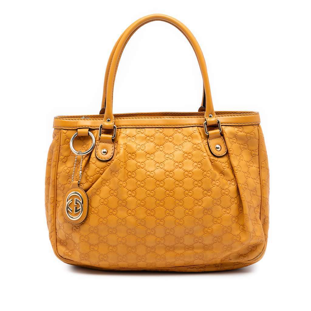 Gucci Guccissima Sukey Tote Yellow Leather Very good - Front View