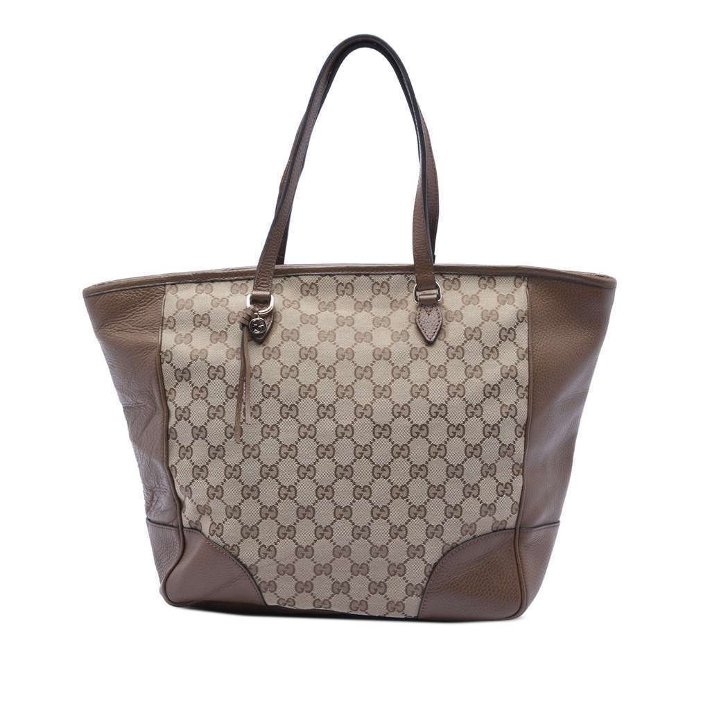 Gucci GG Canvas Bree Zippered Tote Beige Very good condition - Front View
