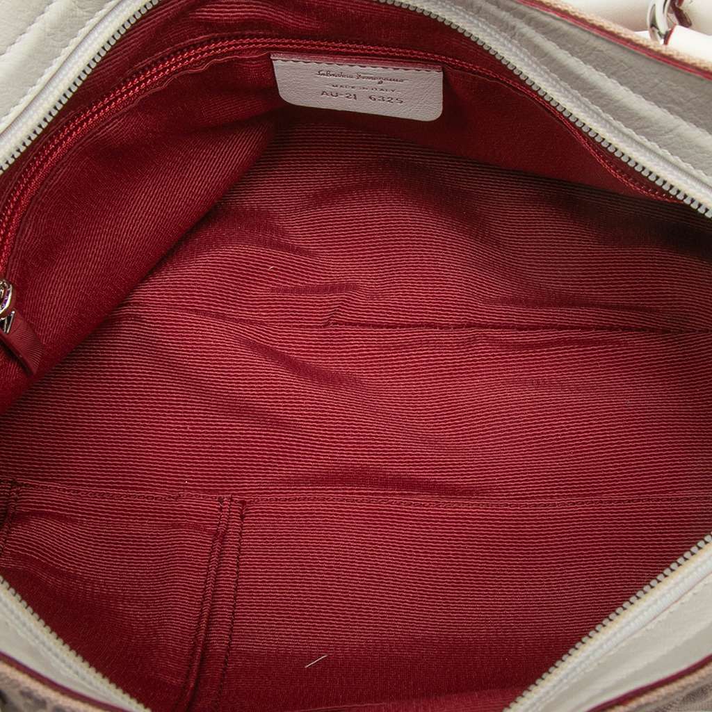 Salvatore Ferragamo Gancini Canvas Marisa Handbag Pink Canvas Very good condition - Model View