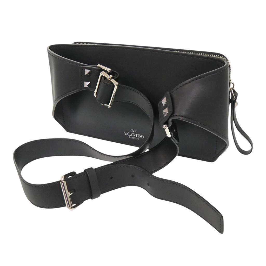 Valentino Leather VLTN Rockstud Belt Bag Black Leather Very good - Back View