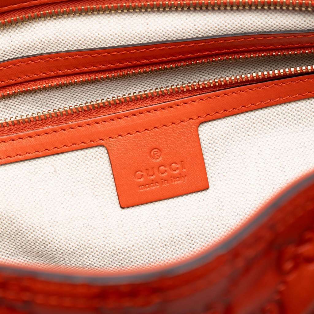 Gucci Guccissima Bree Tote Orange Leather Very good condition - Box View