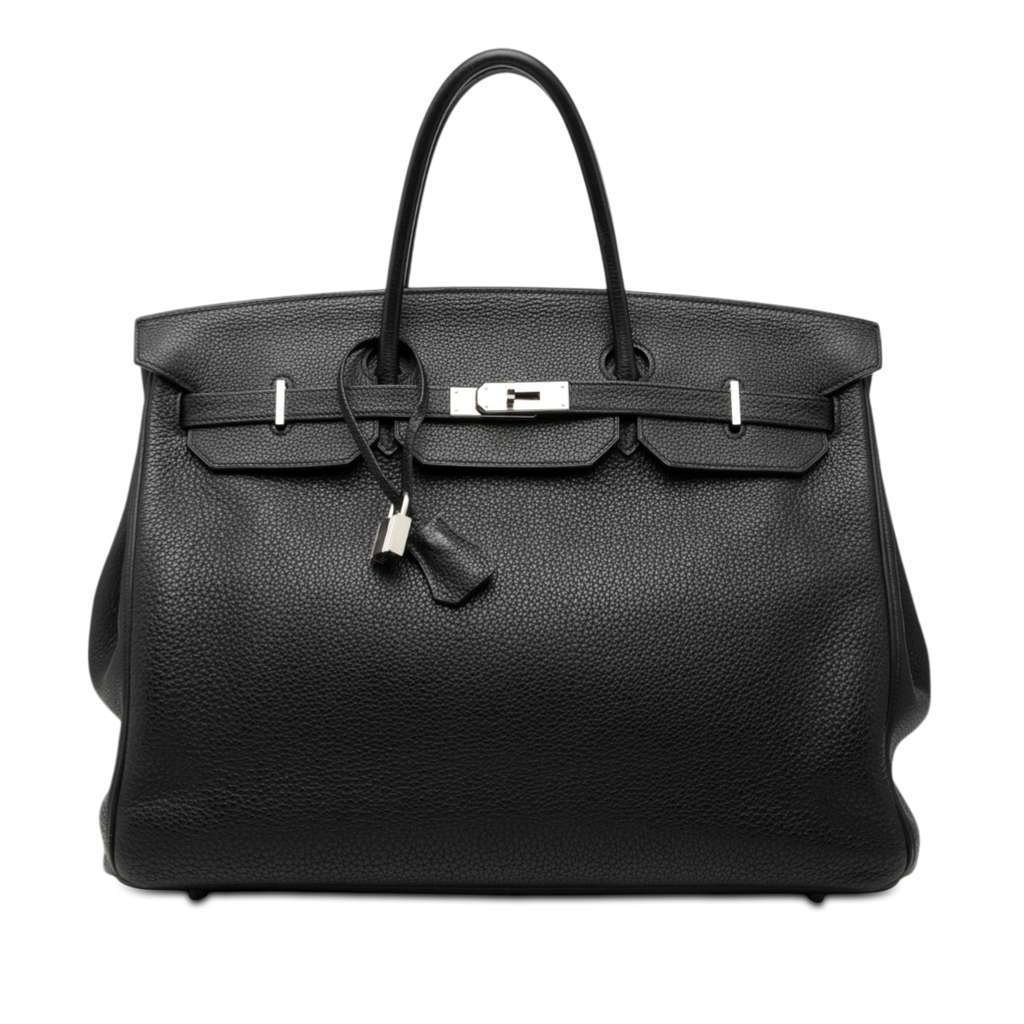Hermès Togo Birkin Retourne 40 Black Leather Very good condition - Front View