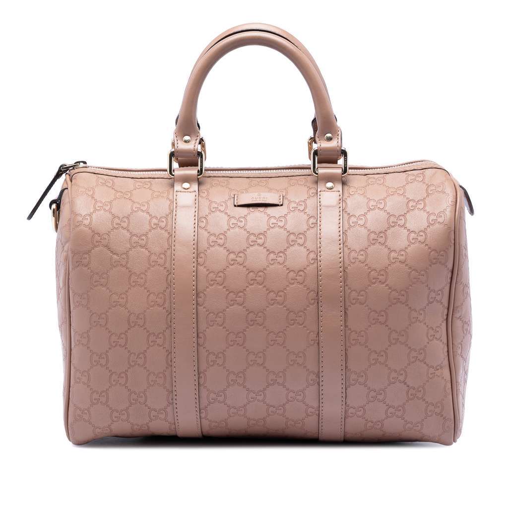 Gucci Medium Guccissima Joy Boston Bag Brown Leather Very good condition - Front View