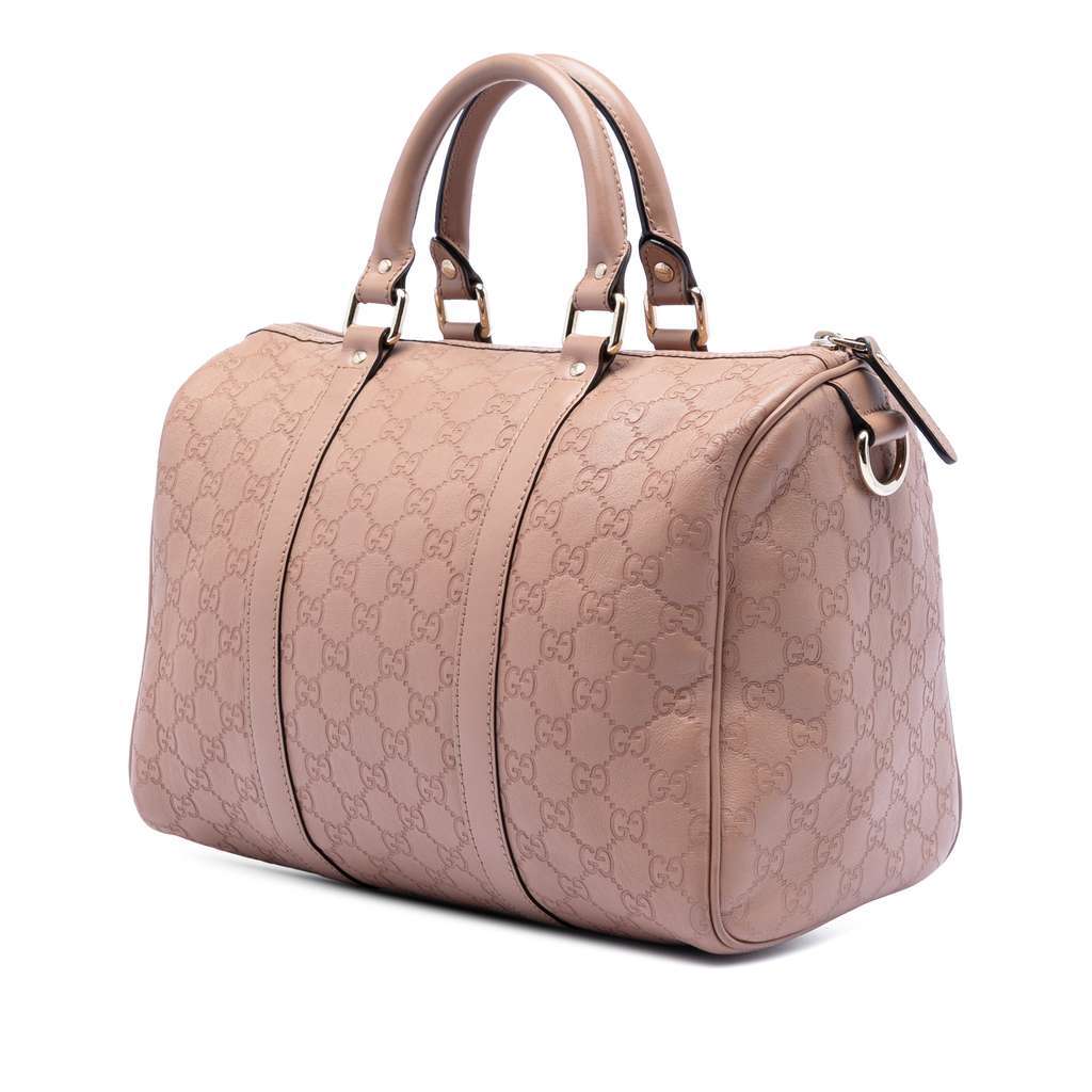 Gucci Medium Guccissima Joy Boston Bag Brown Leather Very good condition - Back View