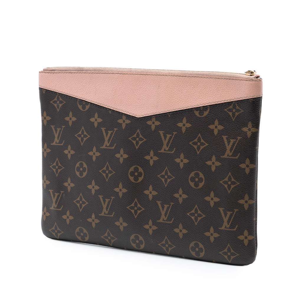 Louis Vuitton Monogram Daily Pouch Brown Very good condition - Back View