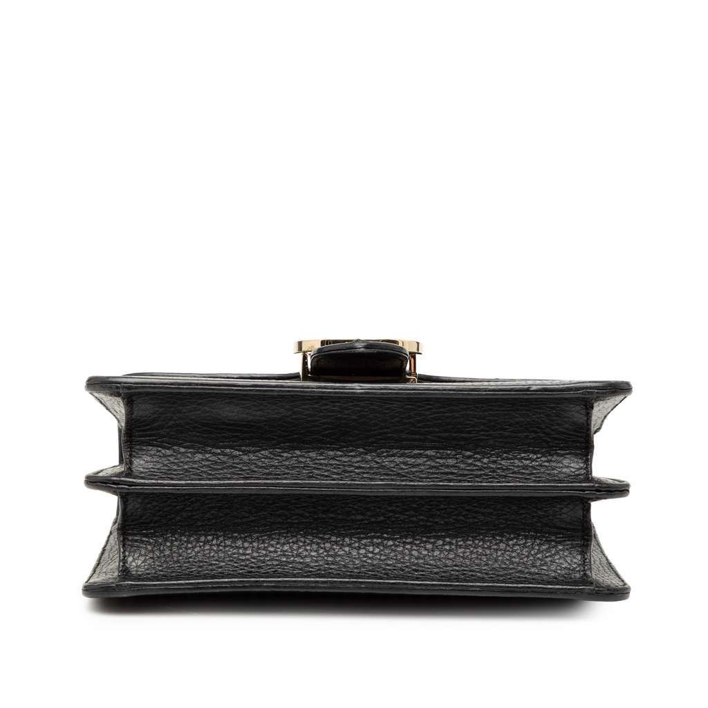 Gucci Small Dollar Calfskin Interlocking G Crossbody Black Leather Very good condition - Inside View