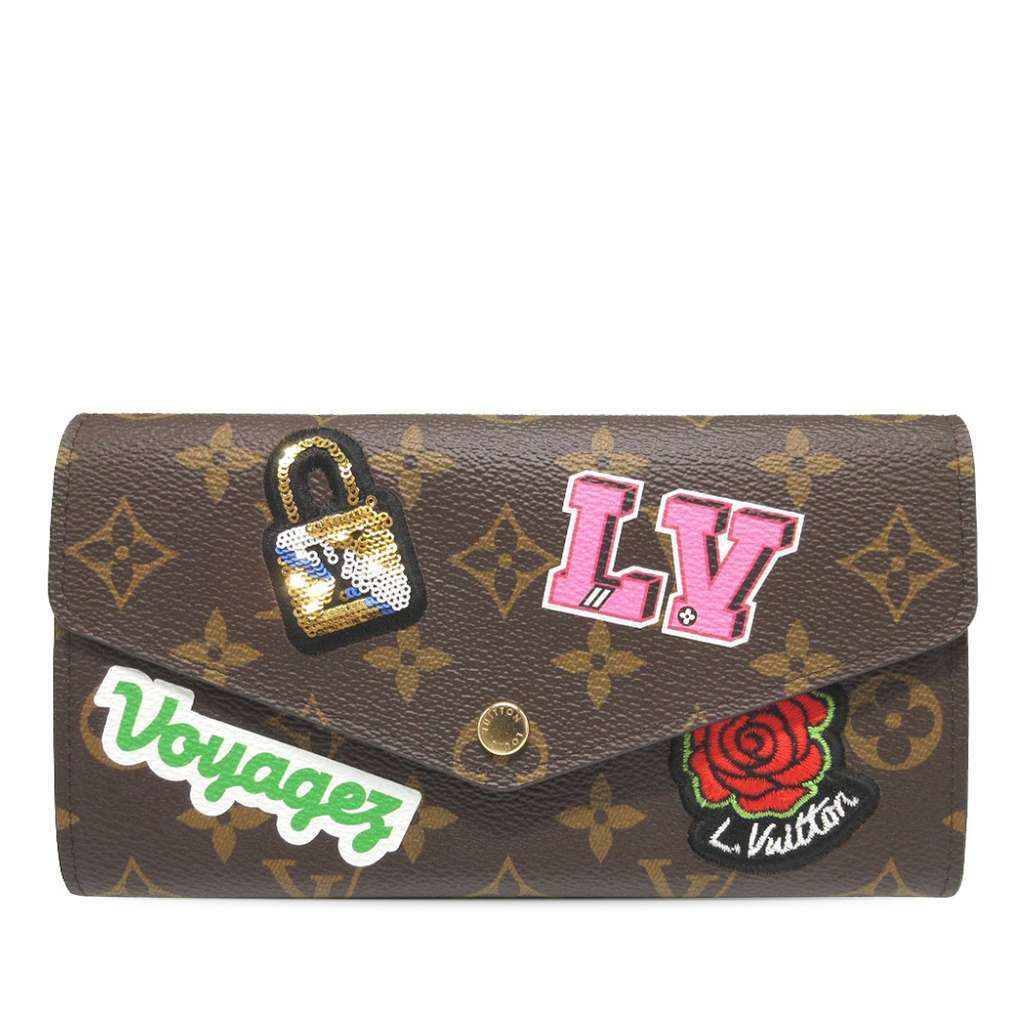 Louis Vuitton Monogram Patches Sarah Wallet Brown Very good condition - Front View