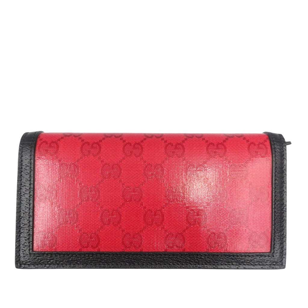 Gucci Adidas GG Supreme Wallet on Chain Red Canvas Very good condition - Back View