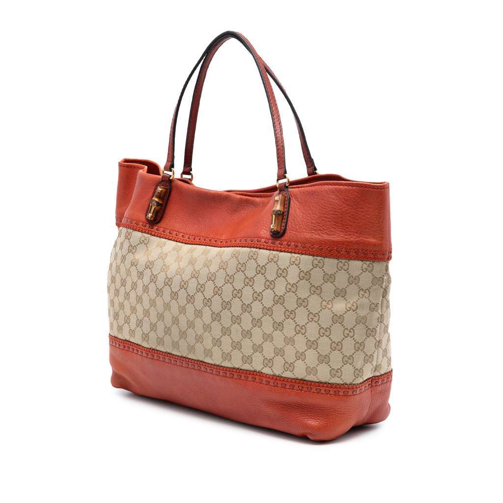 Gucci Large GG Canvas Laidback Crafty Tote Beige Very good condition - Back View