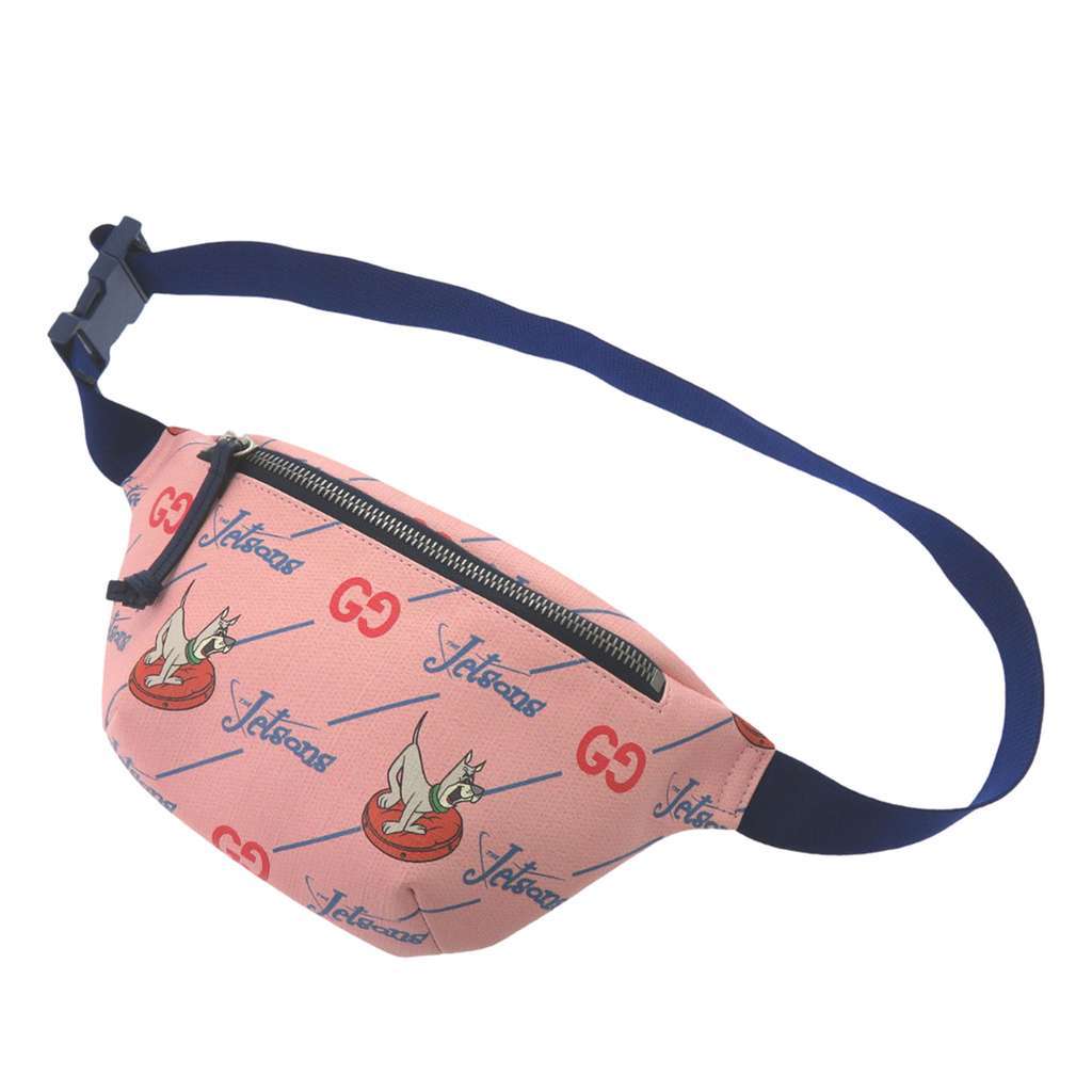 Gucci The Jetsons Kids Interlocking G Coated Canvas Astro Belt Bag Pink Canvas Very good condition - Front View