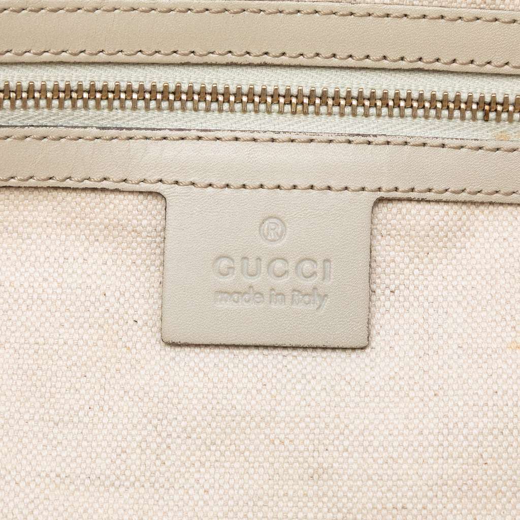 Gucci GG Canvas Web Mayfair Satchel Beige Very good condition - Box View