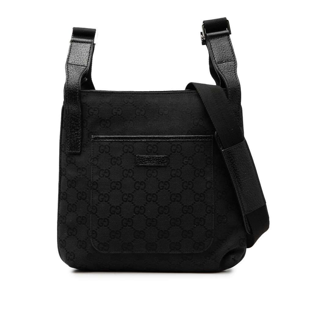Gucci GG Canvas Crossbody Black Canvas Very good - Front View
