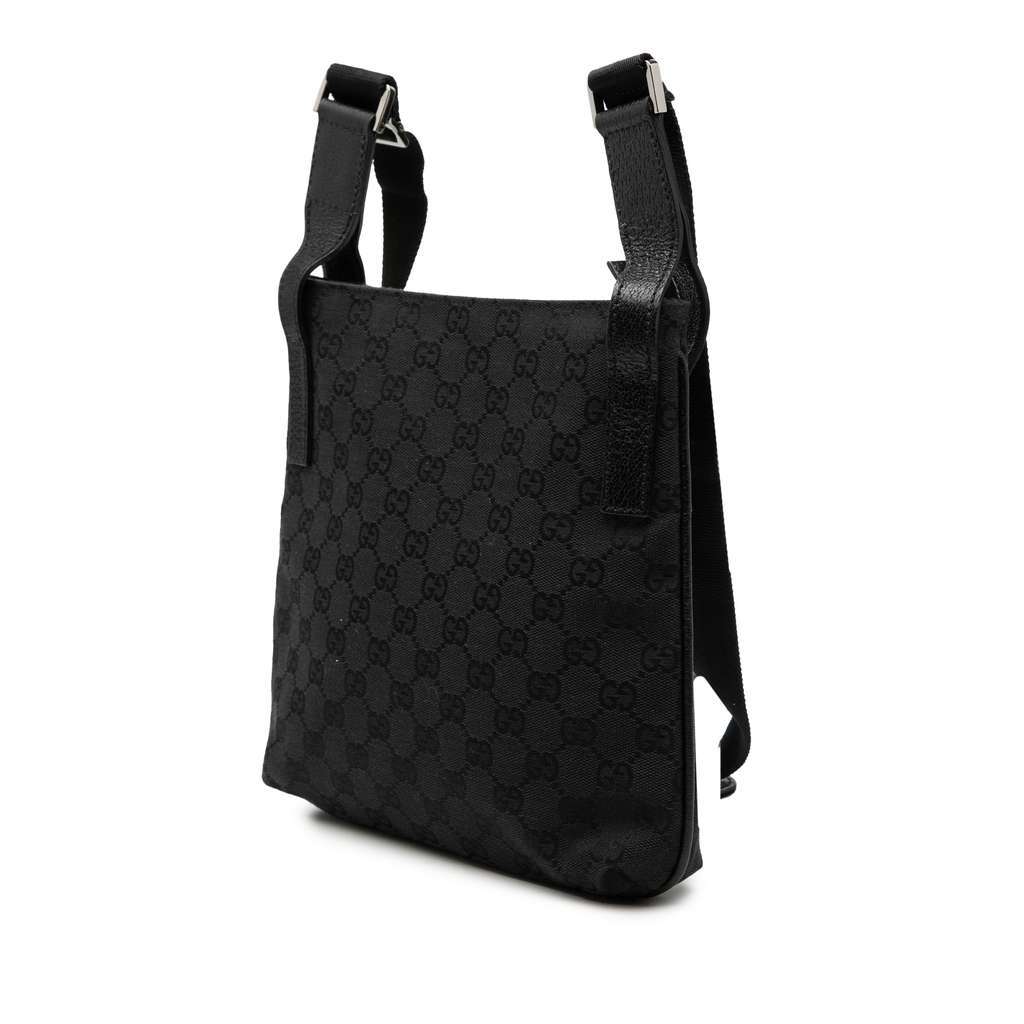 Gucci GG Canvas Crossbody Black Canvas Very good - Back View