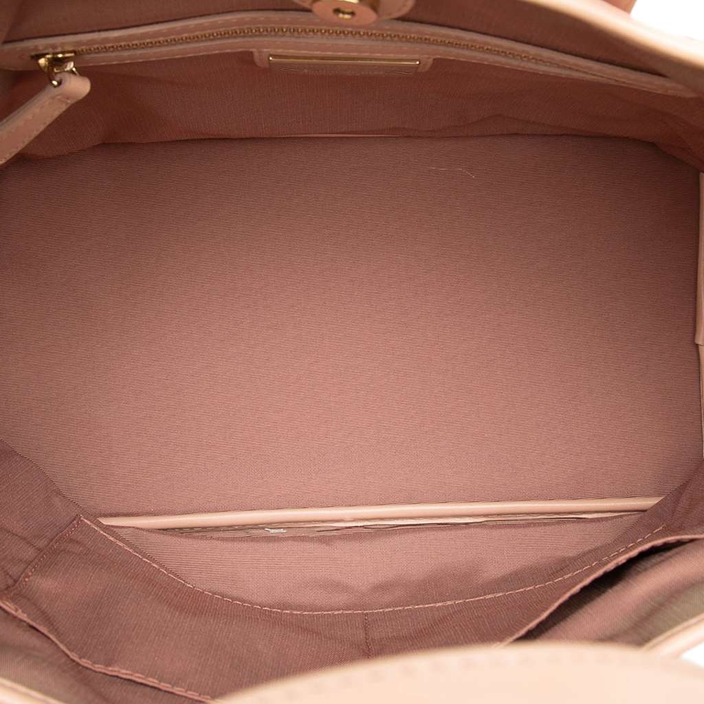 Dior Medium Coated Canvas Cannage Panarea Tote Pink Canvas Very good - Model View