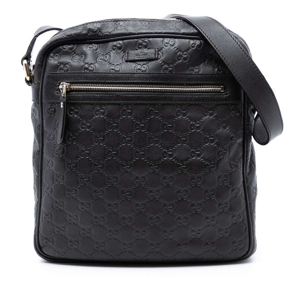 Gucci Guccissima Crossbody Brown Leather Very good - Front View