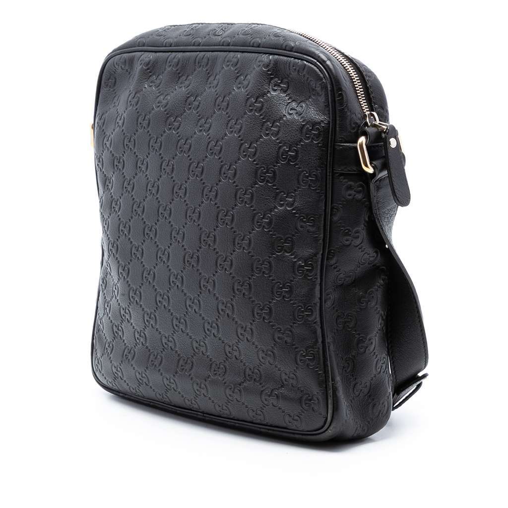 Gucci Guccissima Crossbody Brown Leather Very good - Back View