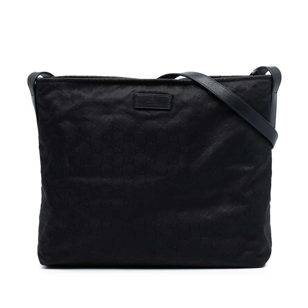 Gucci GG Nylon Crossbody Black Very good - Front View