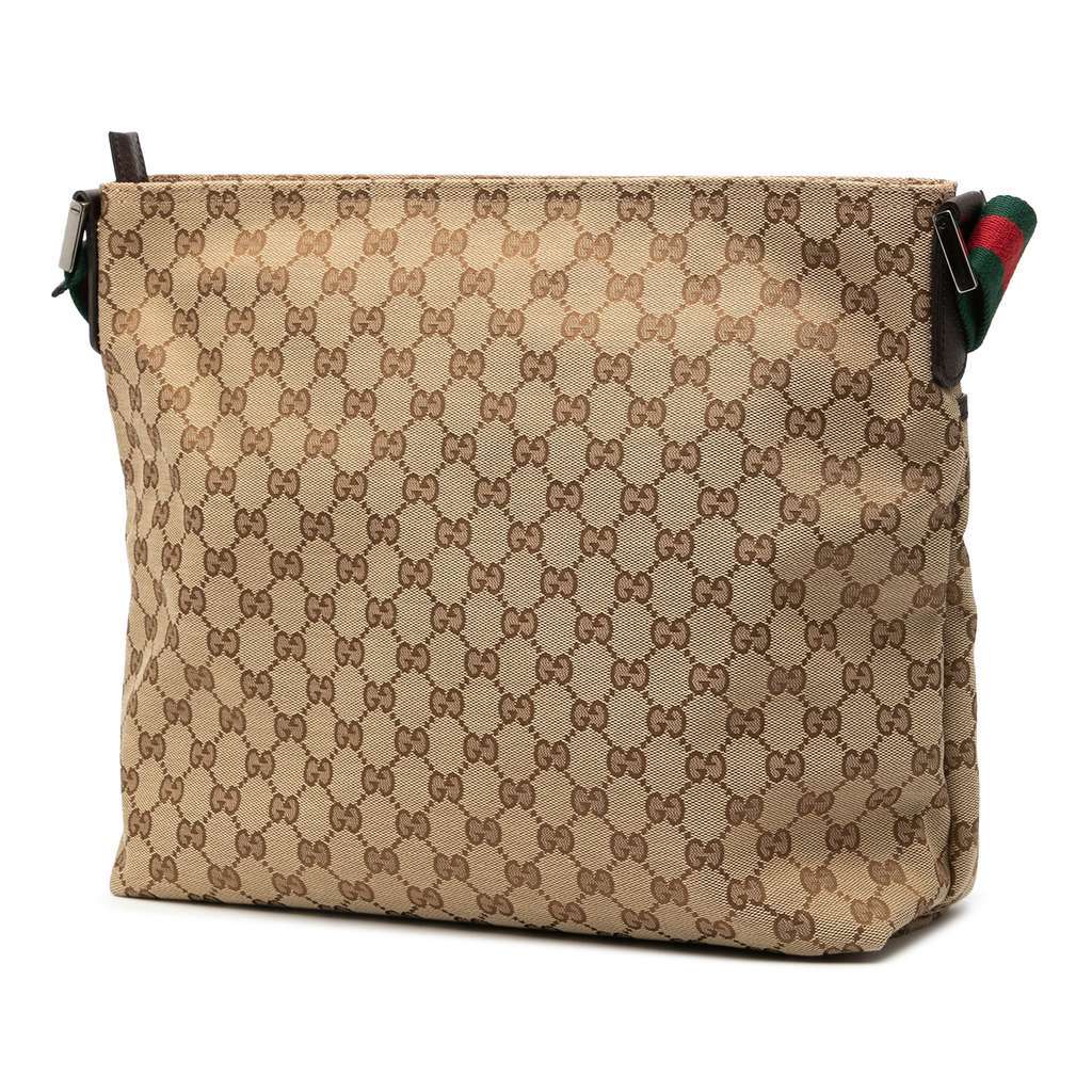 Gucci GG Canvas Web Crossbody Beige Very good - Back View