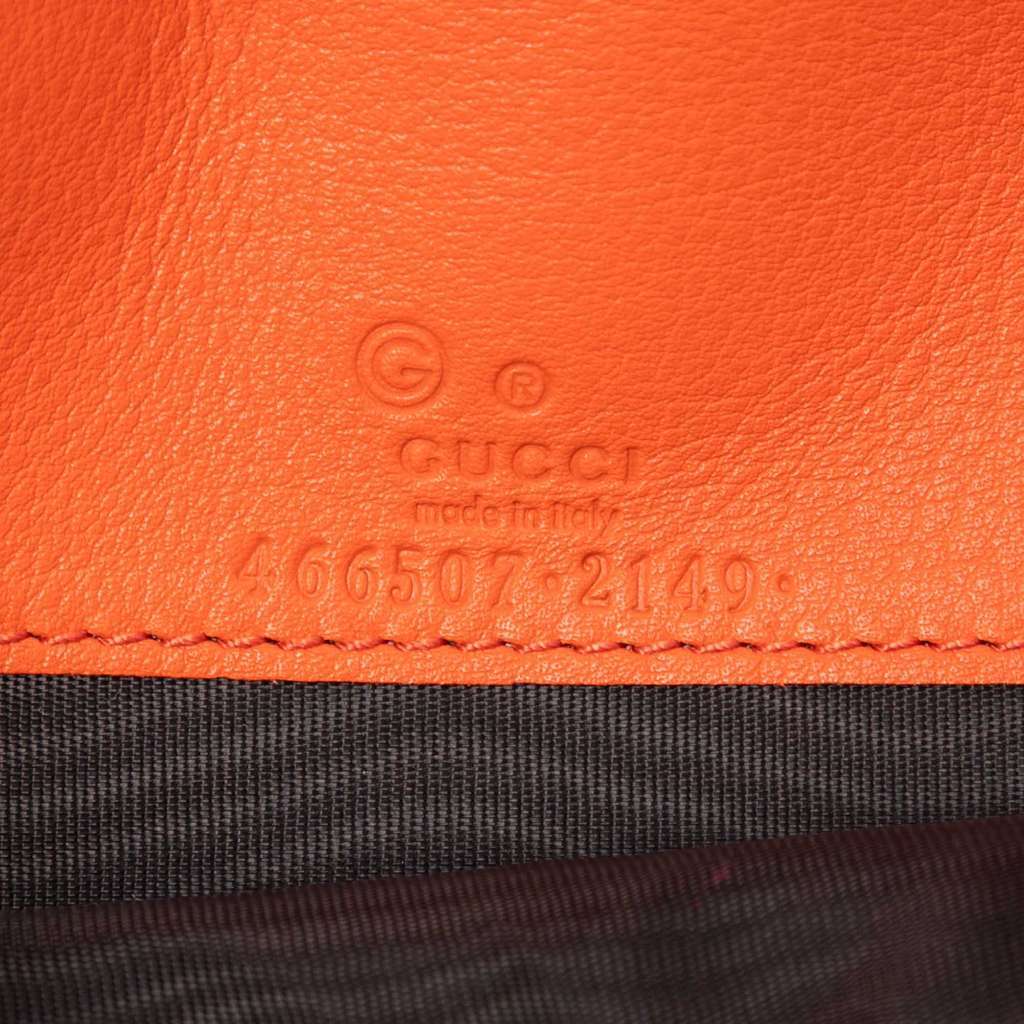 Gucci Microguccissima Wallet on Strap Orange Leather Very good - Box View