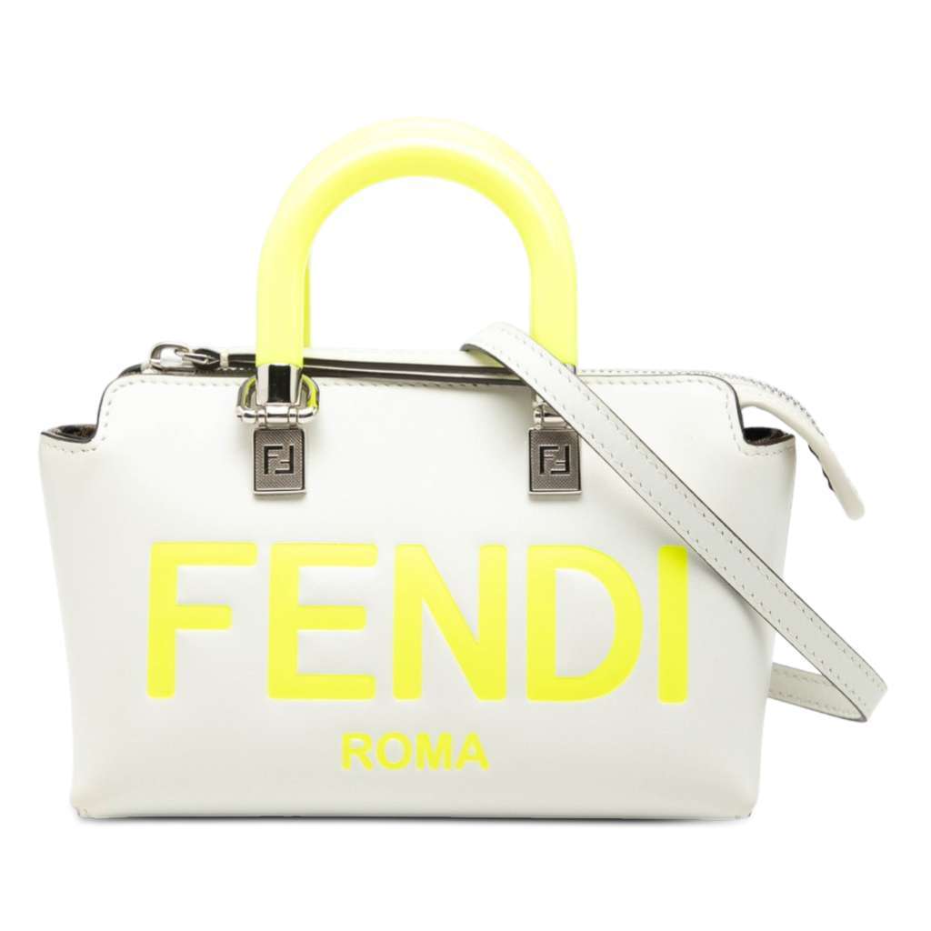 Fendi Mini Leather By The Way Roma Satchel White Leather Very good - Front View