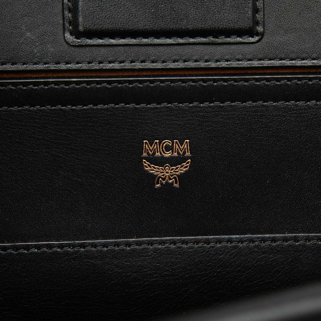 MCM Visetos Nylon Claudia Studded Tote Black Very good condition - Box View