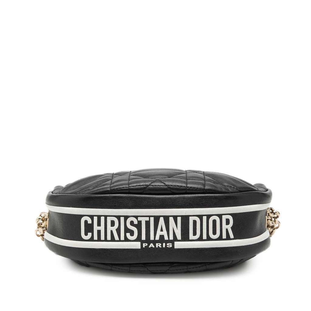 Dior Small Lambskin Cannage Dior Vibe Hobo Black Leather Very good - Inside View