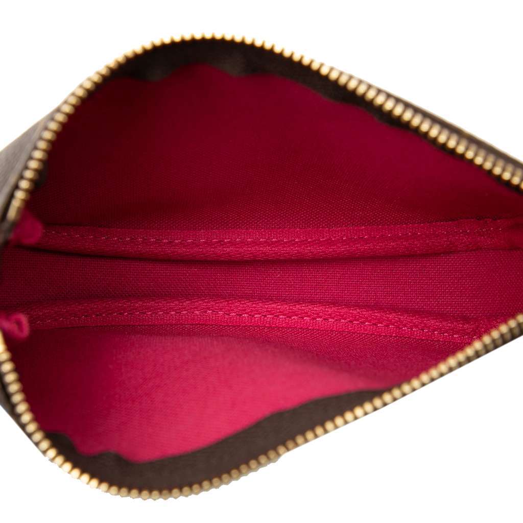 Louis Vuitton Monogram Vivienne Christmas Roller Coaster Mini Pochette Accessoires Brown Very good - Model View