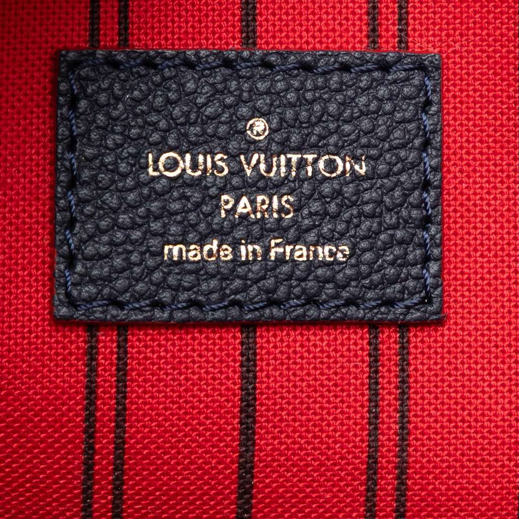 Louis Vuitton Monogram Empreinte Pochette Metis Blue Leather Very good condition - Box View