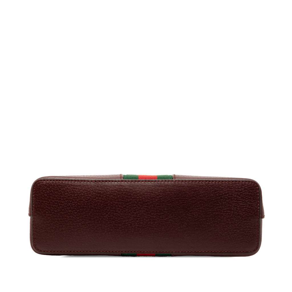 Gucci Small Calfskin Web Ophidia Dome Crossbody Red Leather Very good condition - Inside View