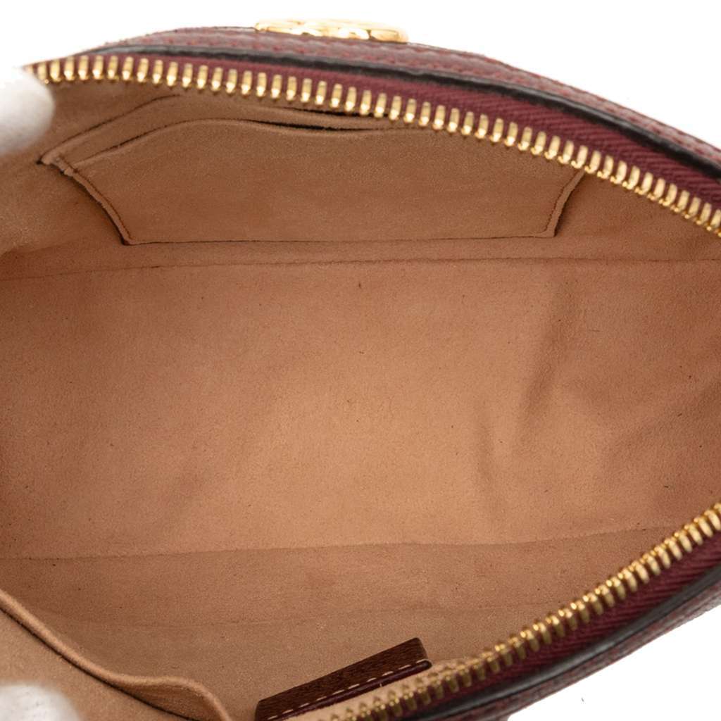 Gucci Small Calfskin Web Ophidia Dome Crossbody Red Leather Very good condition - Model View