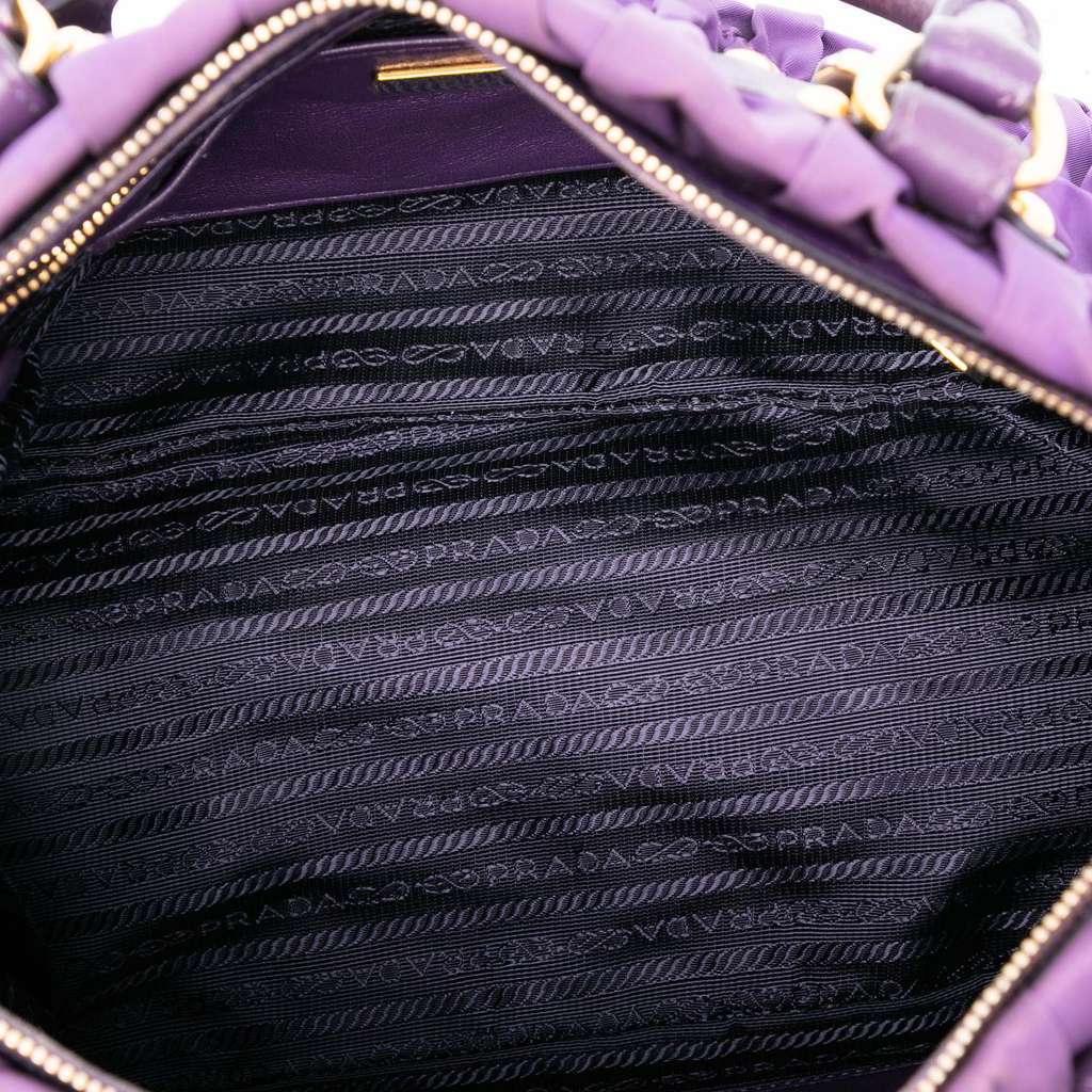 Prada Tessuto Gaufre Satchel Purple Very good condition - Model View