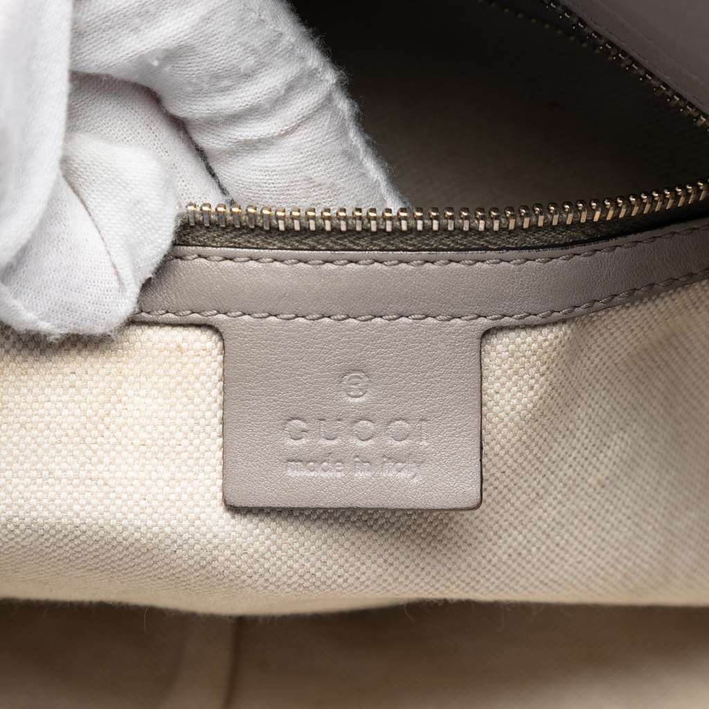 Gucci Guccissima Bree Tote Grey Leather Very good condition - Box View