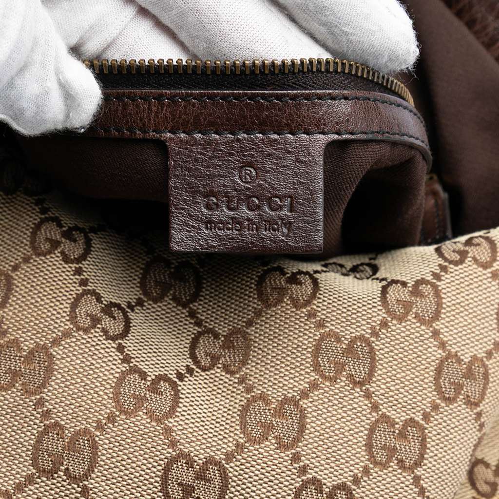 Gucci Large GG Canvas Jockey Hobo Beige Very good condition - Box View