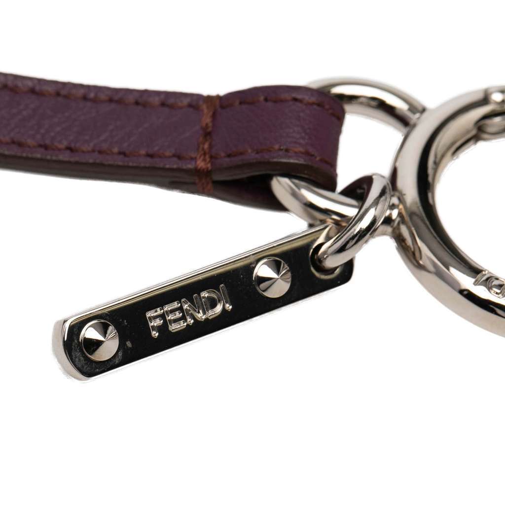 Fendi Silver Plated and Calfskin Compact Mirror Bag Charm Silver Metal Very good - Inside View