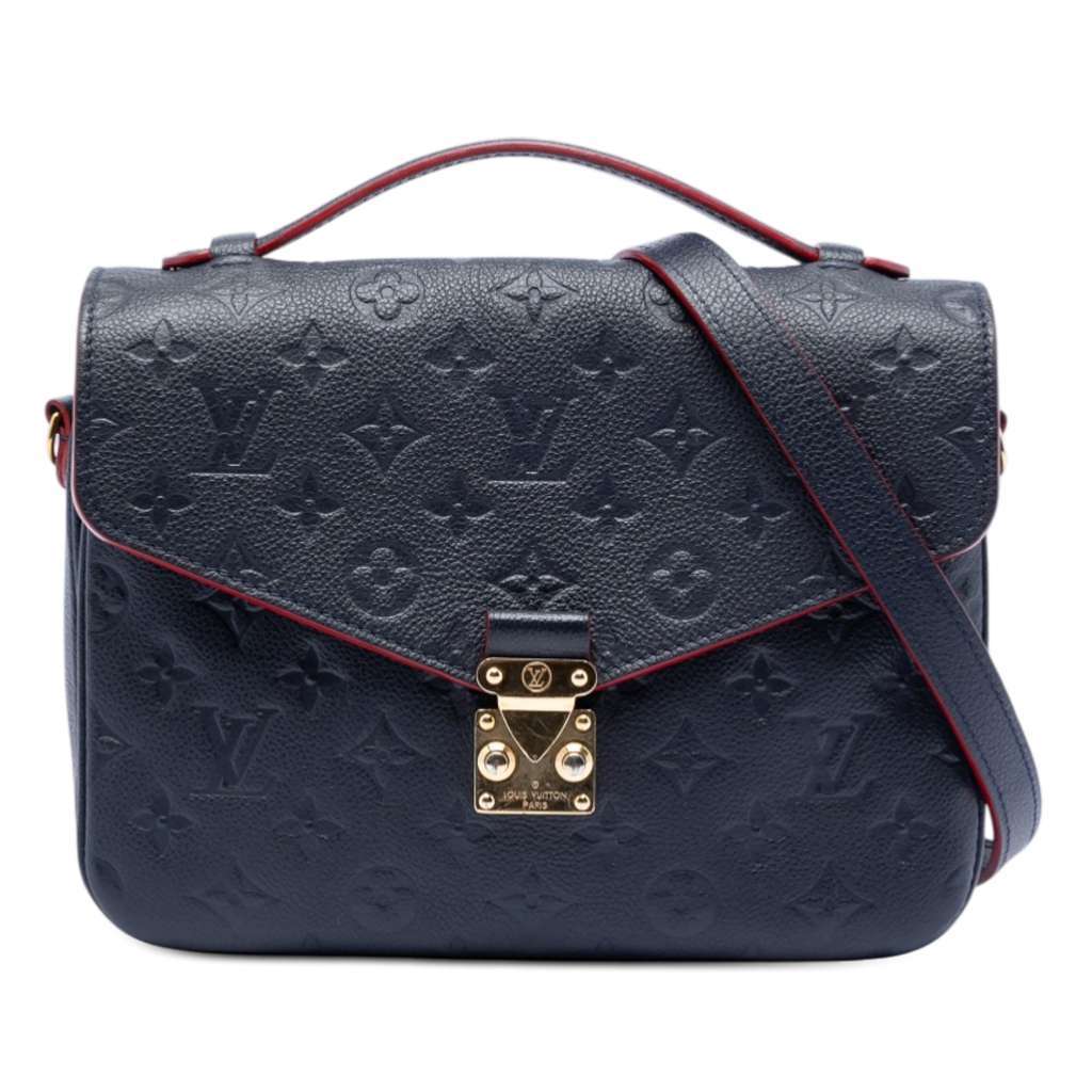 Louis Vuitton Monogram Empreinte Pochette Metis Blue Leather Very good - Front View