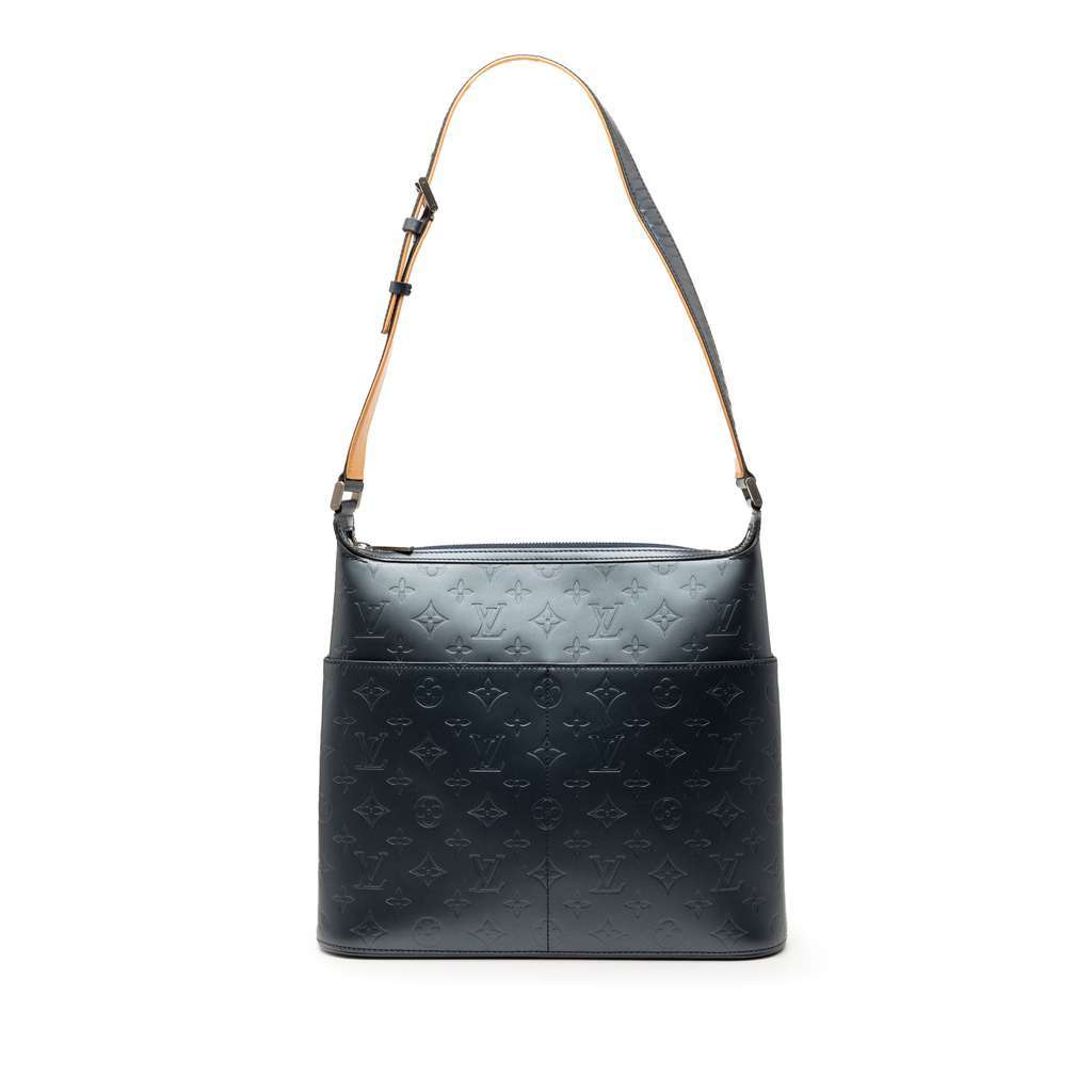 Louis Vuitton Monogram Mat Sutter Blue Leather Very good condition - Front View
