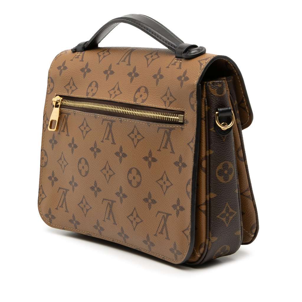 Louis Vuitton Monogram Reverse Pochette Metis Brown Very good condition - Back View