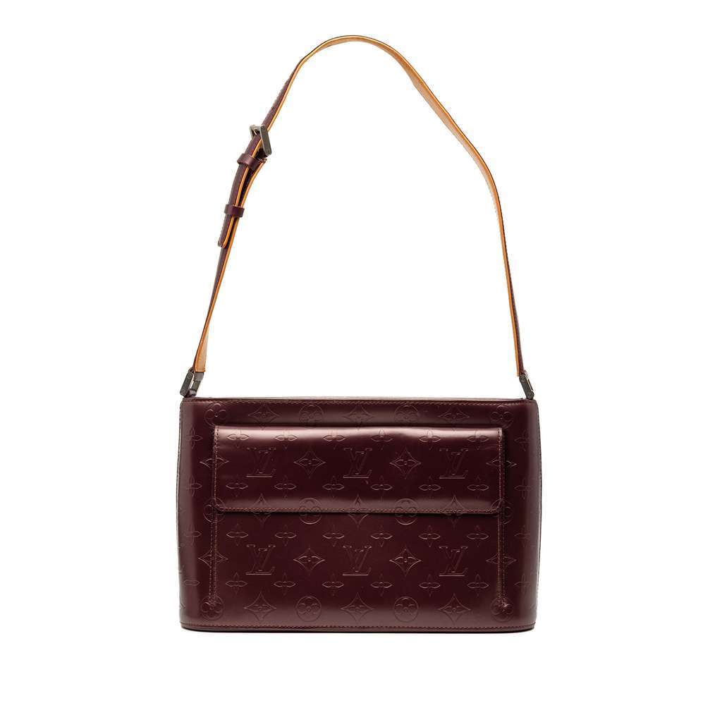Louis Vuitton Monogram Mat Alston Red Leather Very good condition - Front View