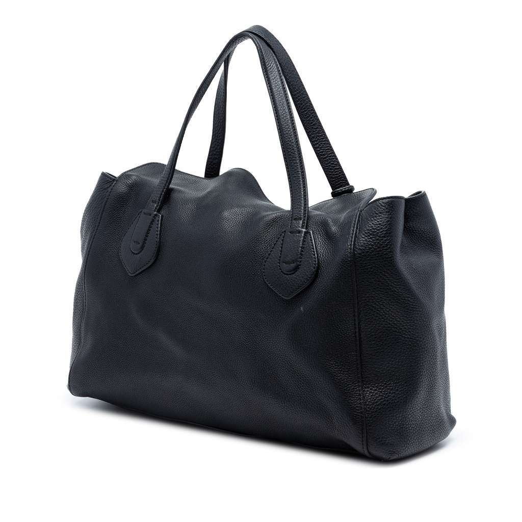 Gucci Pebbled Leather Lady Tassel Tote Black Leather Very good condition - Back View