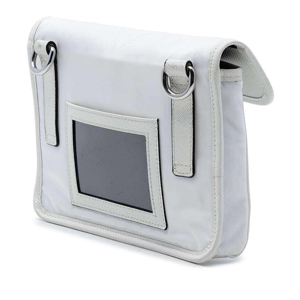 Prada Saffiano Trimmed Re Nylon Smartphone Case White Very good condition - Back View