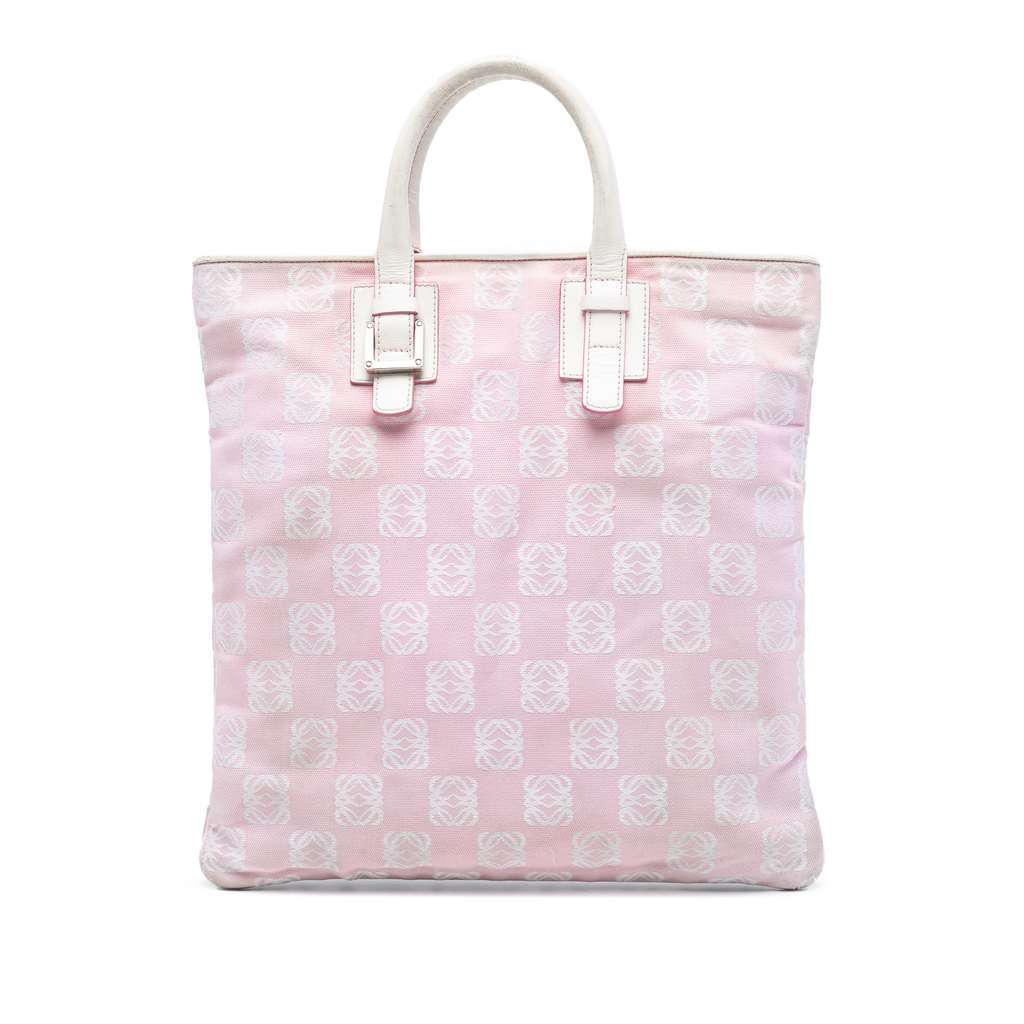 Loewe Anagram Canvas Tote Pink Canvas Very good condition - Front View