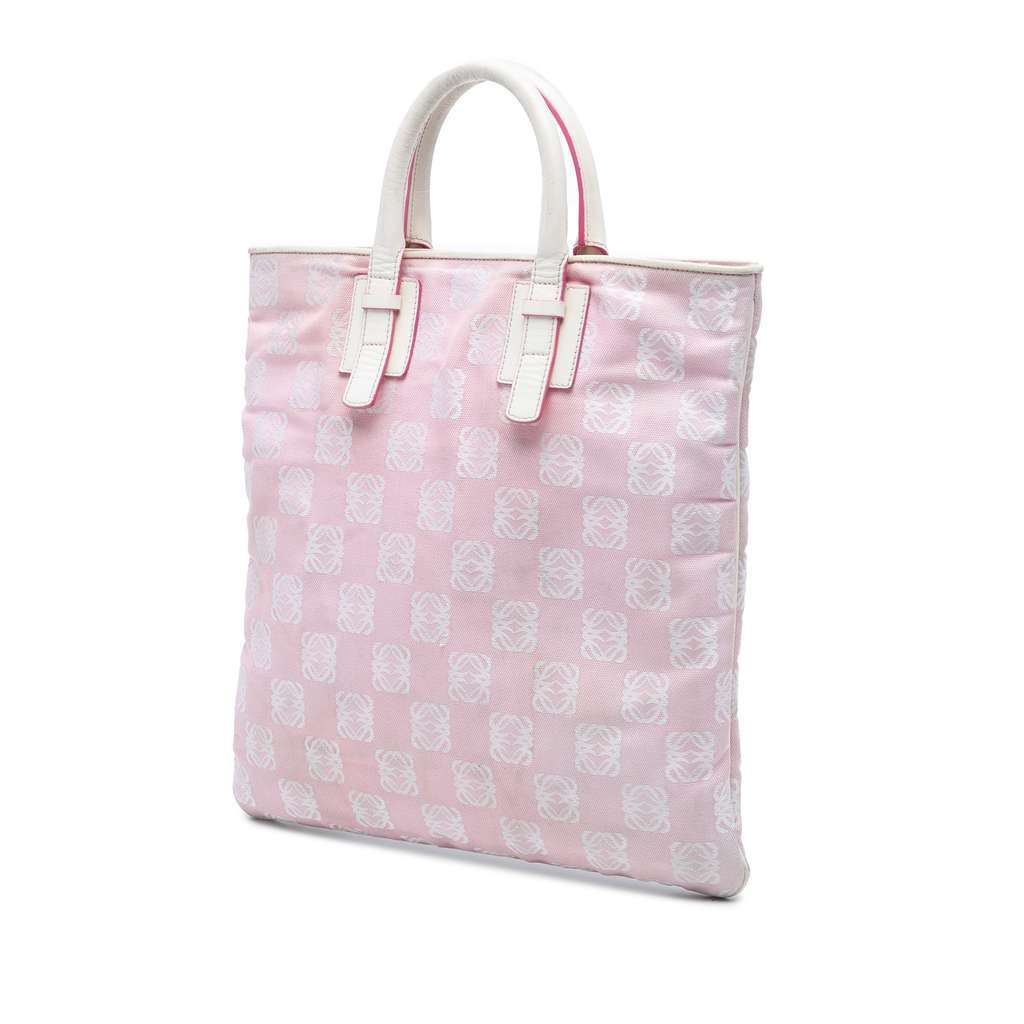 Loewe Anagram Canvas Tote Pink Canvas Very good condition - Back View