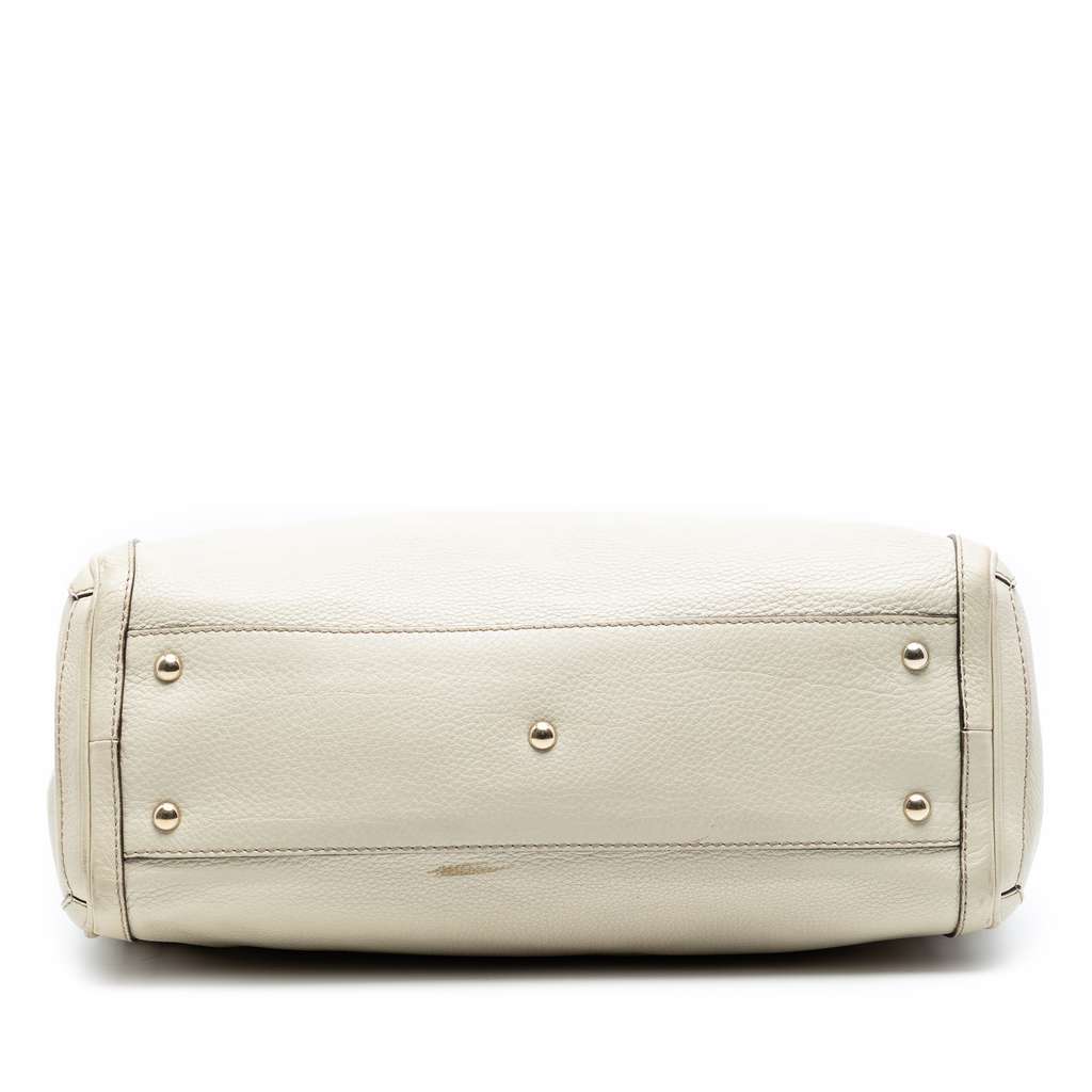 Gucci Medium Leather Bella Tote White Leather Very good condition - Inside View