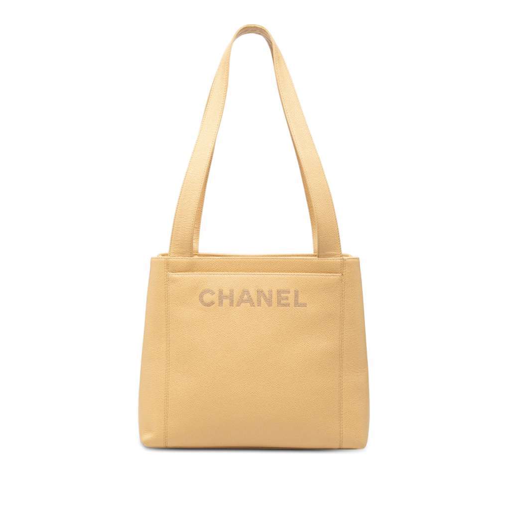 Chanel Caviar LAX Logo Tote Brown Leather Very good condition - Front View