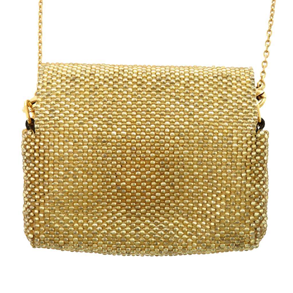 Fendi Pico Beaded Baguette AirPods Case Crossbody Gold Very good condition - Inside View