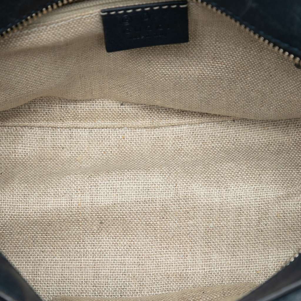 Gucci Small Microguccissima Bree Satchel Blue Leather Very good condition - Model View
