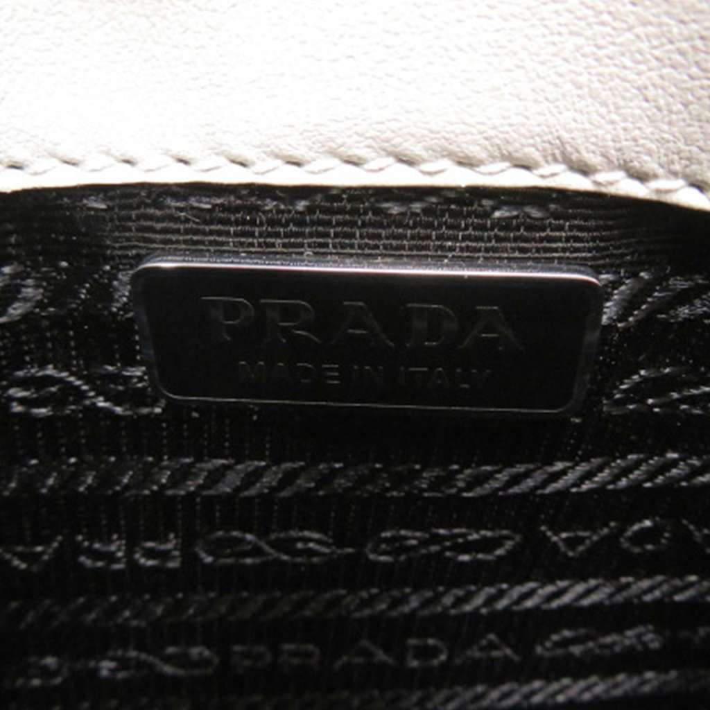 Prada Mini Brushed Leather Cleo Bag White Leather Never worn - Box View