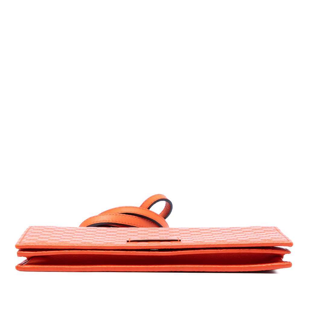 Gucci Microguccissima Wallet on Strap Orange Leather Very good condition - Inside View