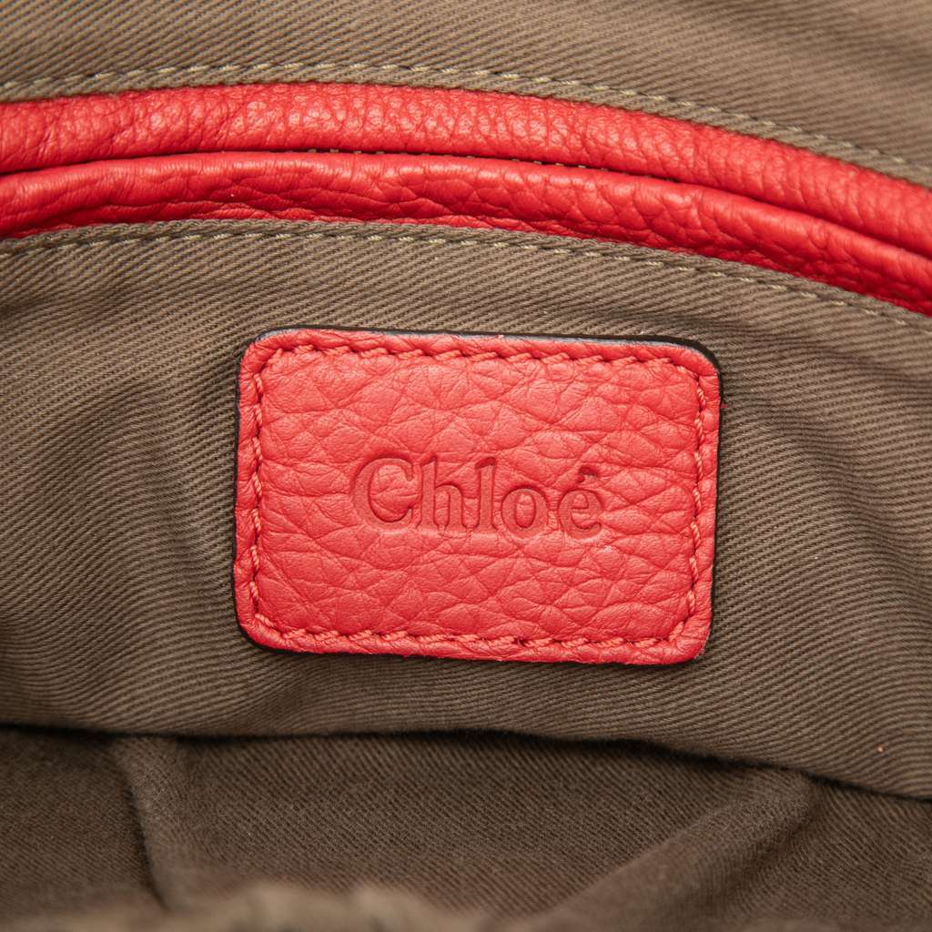 Chloé Medium Leather Marcie Satchel Red Leather Very good condition - Box View